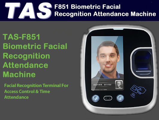 F851 Biometric Facial Recognition Attendance Clocking System